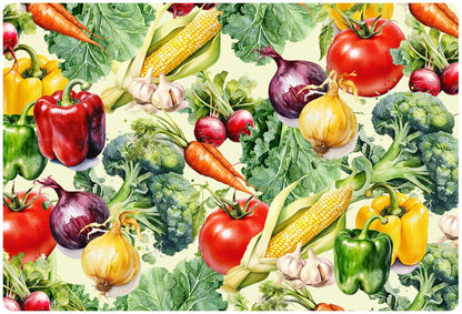Trivet Veggies: 8" Round Trivet / Silicone