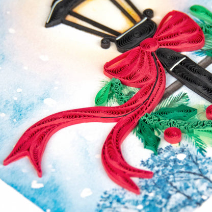 Card ~ Holiday Lamp Post Quilling