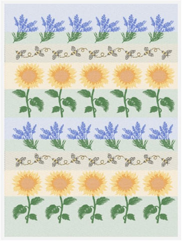 Towel -Sweden-Bees Lavender & sunflowers  Tea towel