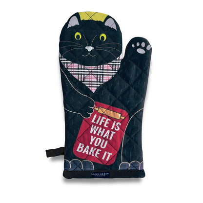 Mitt ~ Black Cat Life is What You Bake It Oven Mitt