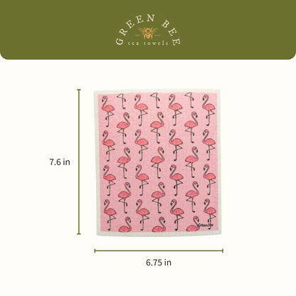 Dishcloth Flamingos Swedish Dishcloth | Reusable Paper Towels