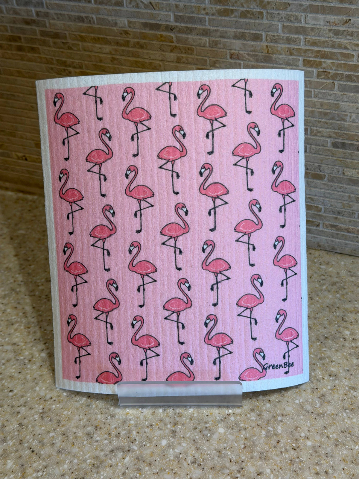 Dishcloth Flamingos Swedish Dishcloth | Reusable Paper Towels