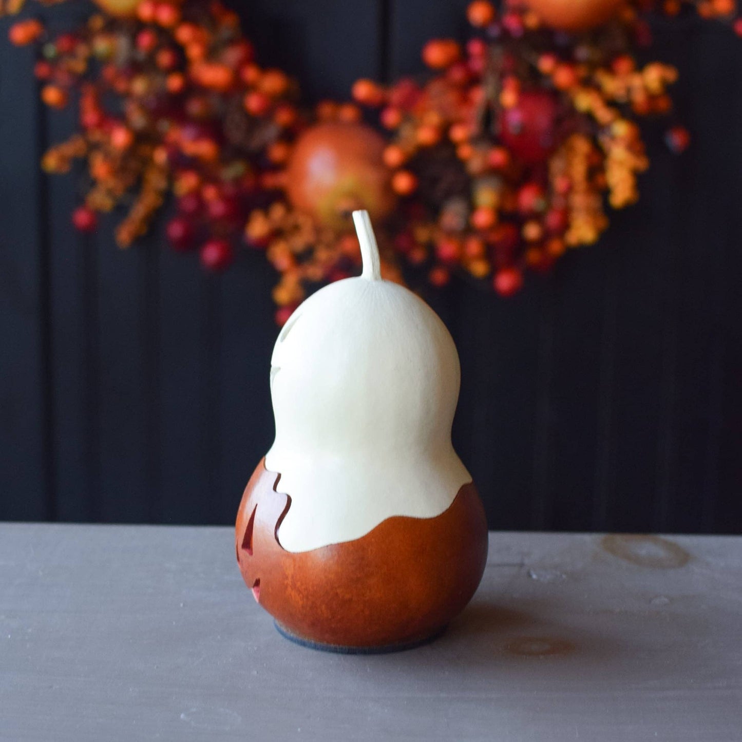 Gourd - Casper Jack Miniature Lumiinary with battery tealight