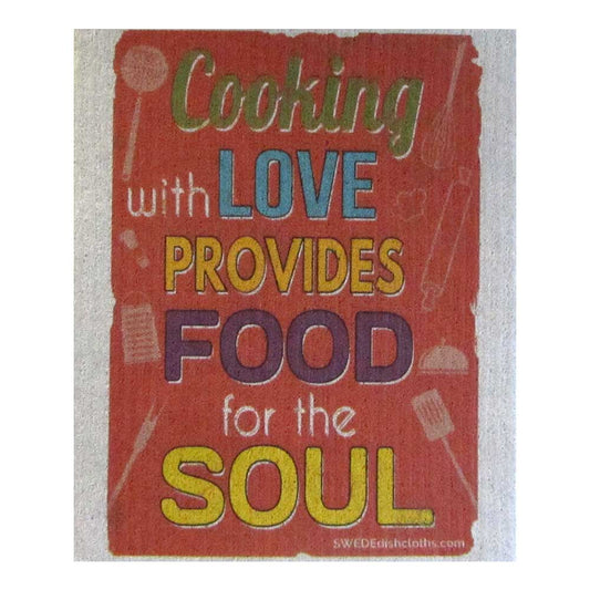 Dishcloth Food for the Soul Gray (Swedish Dishcloth)