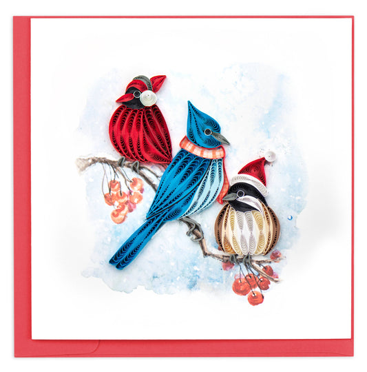 Card ~ Snowbirds Greeting Card Quilling