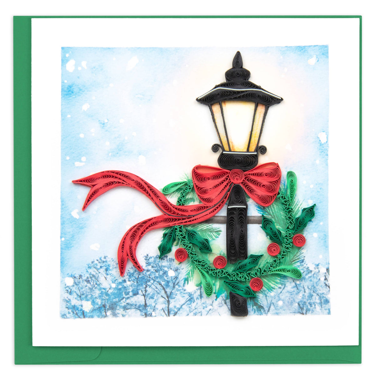 Card ~ Holiday Lamp Post Quilling