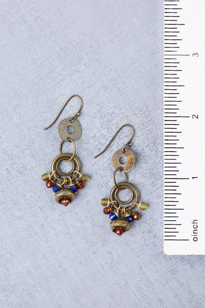 Jewelry ~ Earrings 2" Sacred Heart Czech Glass Dangle Earrings