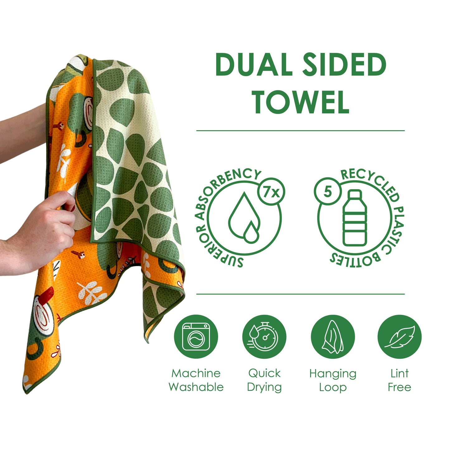 Towel /poly ~Coffee hot brew  Dual Sided Towels: Hot Brew
