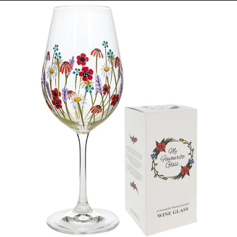 Wine Glass ~ Flowers