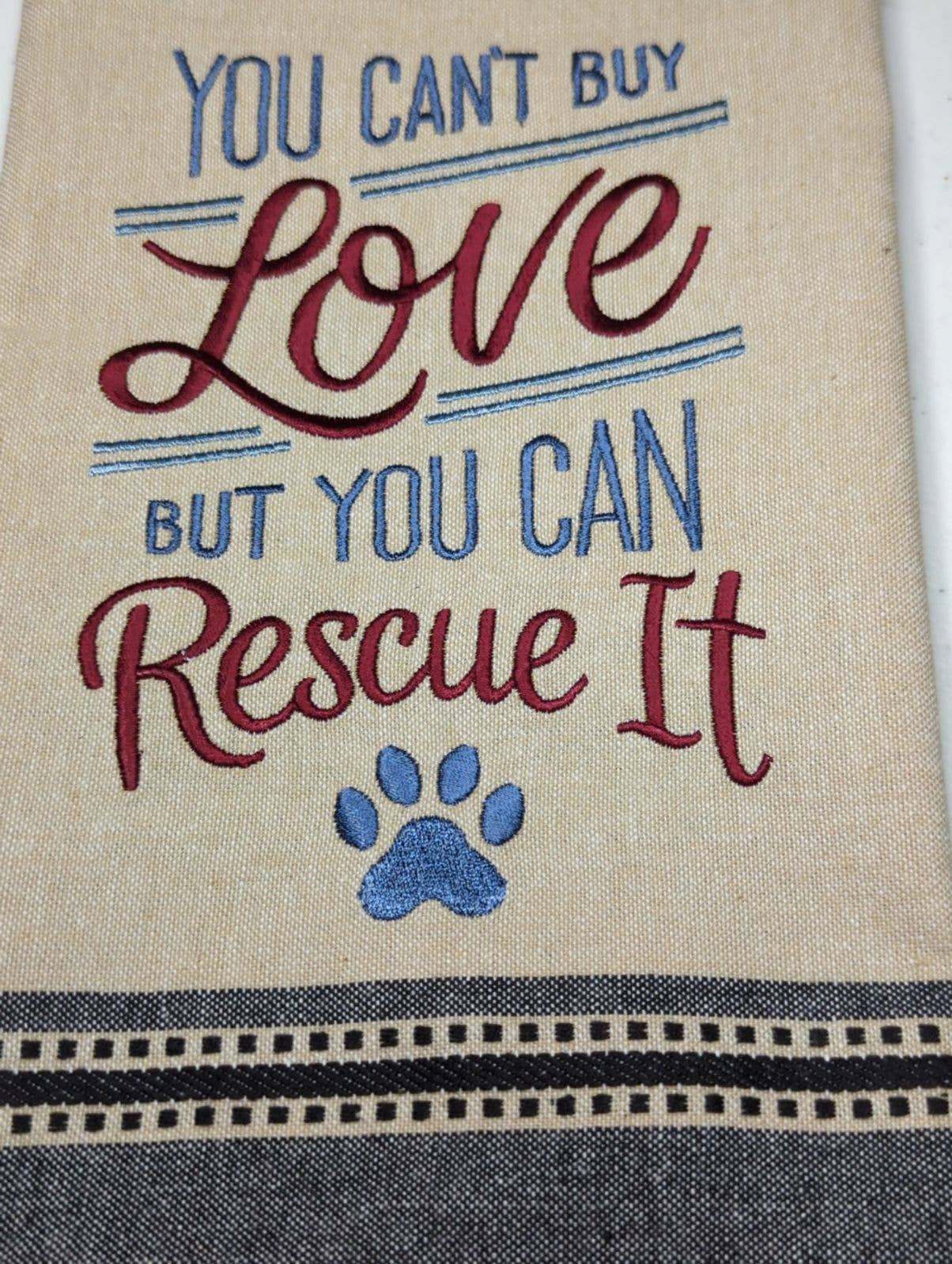 Paw Dog Kitchen Towel for Your Home Decor, Handmade Gift