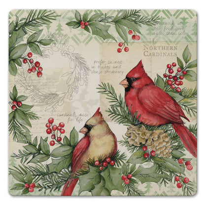 Trivet  ~"Holiday Cardinal" Ceramic Stone Trivet 8" Square  **NOT Polish Pottery