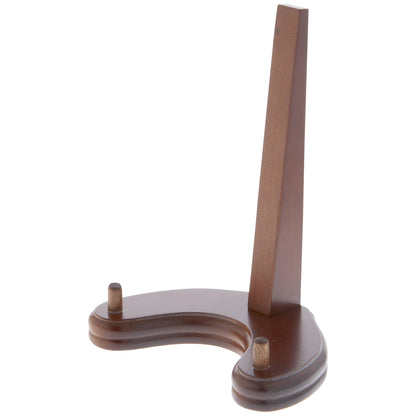Stand Walnut MDF Wood Plate Stand: 8.25" x 5.5" x 4.5"   Walnut MDF