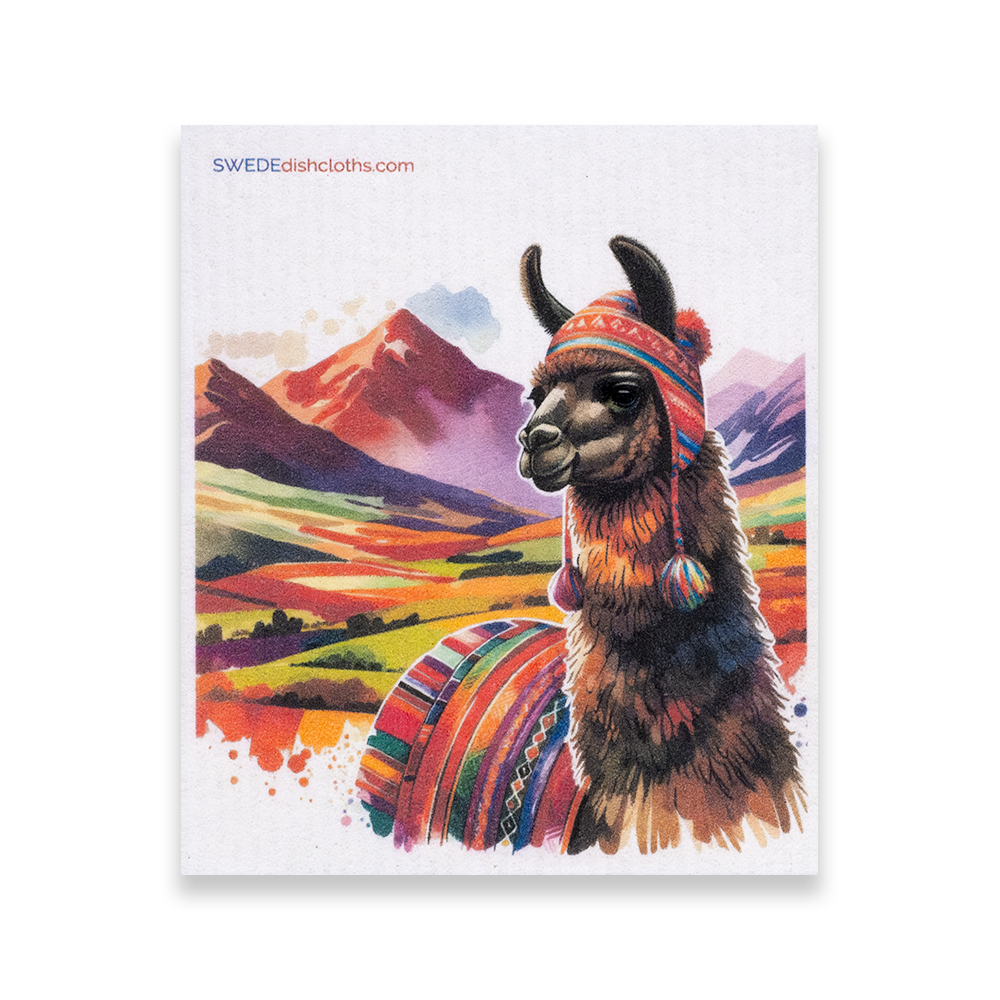 Dishcloth Brown Llama (Swedish Dishcloth)