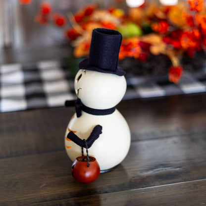 Gourd - Skully Miniature & Basket Skeleton Lumiinary with battery tealight