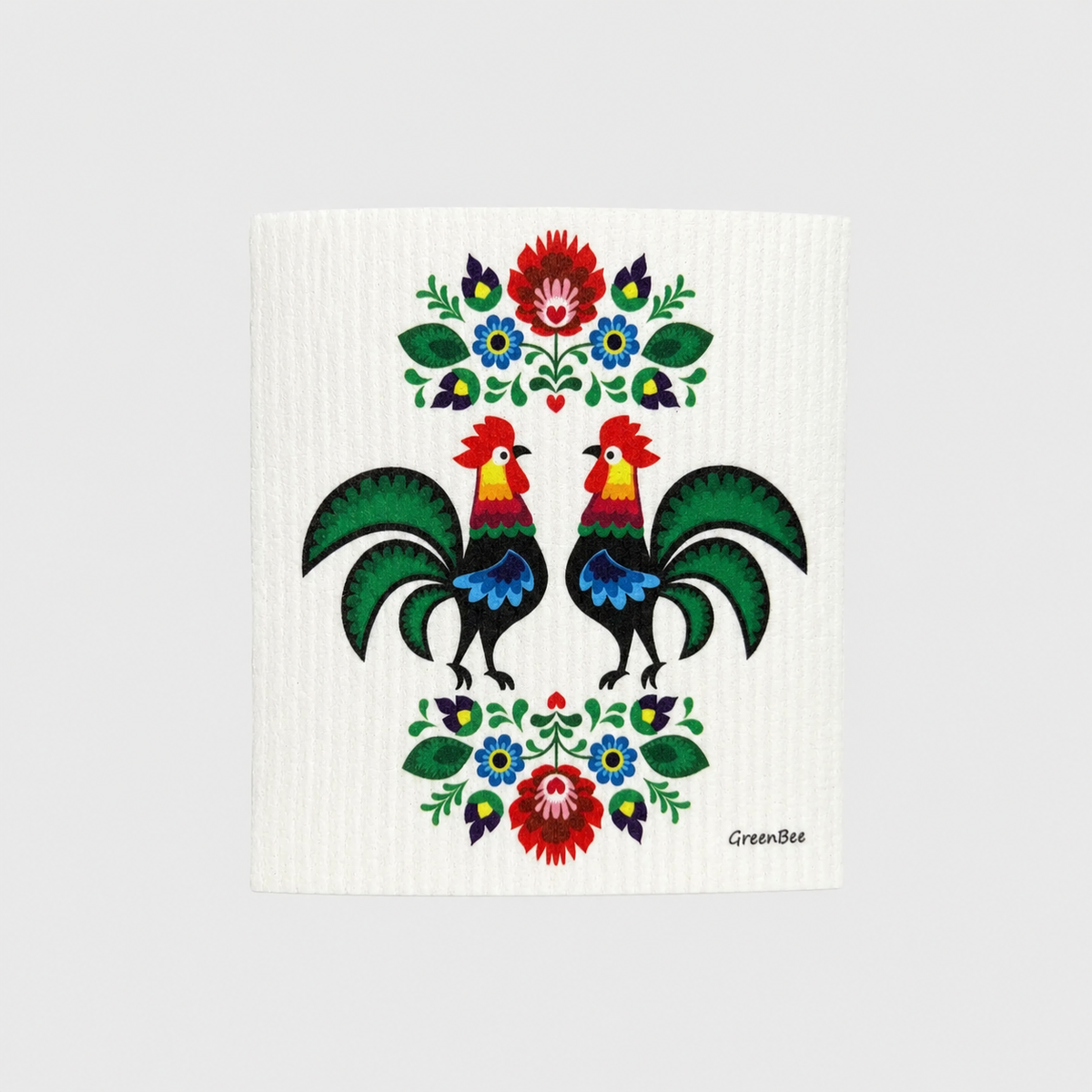 Dishcloth Polish Folk Rooster Swedish Dishcloth | Reusable Paper Towel