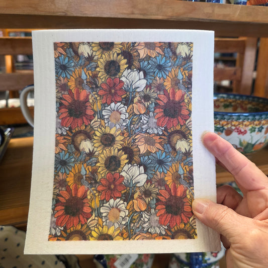 Dishcloth Fall flowers  (Swedish Dishcloth) **/ Buy any 3 get one Free
