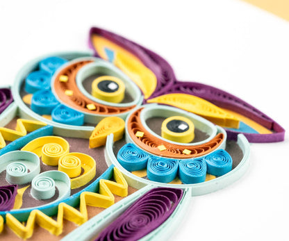 Card ~ Owl Greeting Card Quilling