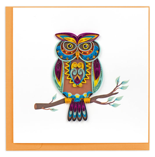 Card ~ Owl Greeting Card Quilling