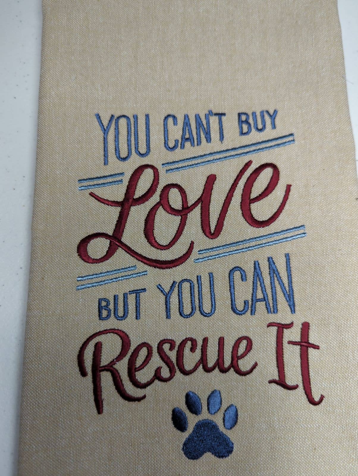 Paw Dog Kitchen Towel for Your Home Decor, Handmade Gift