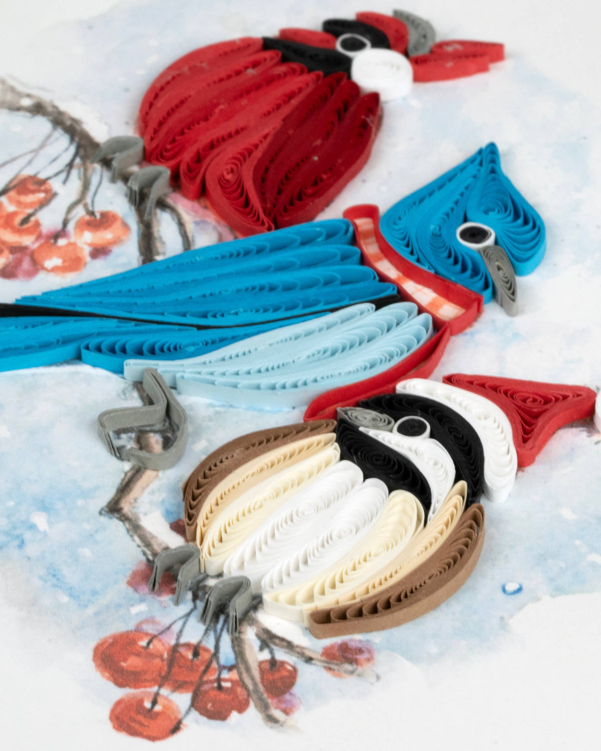 Card ~ Snowbirds Greeting Card Quilling