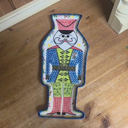 Nutcracker Tray Blue Coat 14"x6"