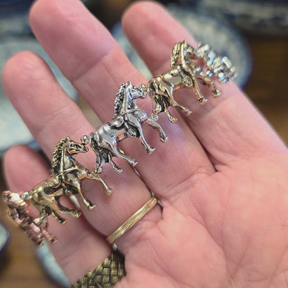 Jewelry Bracelet Horse  lover metal look stretch