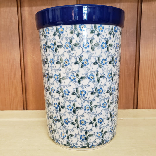 Wine/ Utensil Holder ~ 7.75" H 169-2089X Forget Me Nots