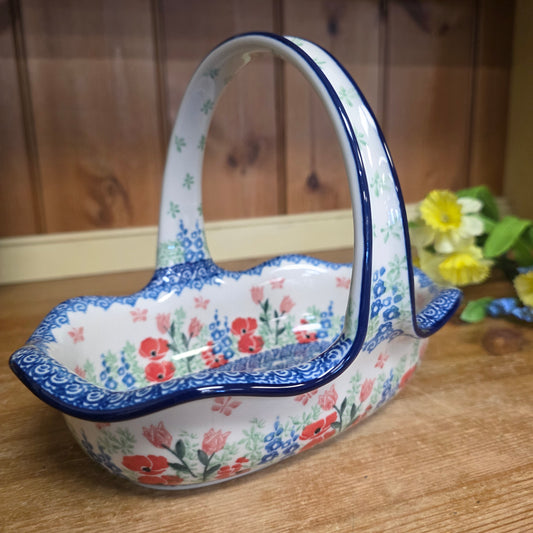 Basket with Handle   A21-3220X  Whimsical Garden pf0526