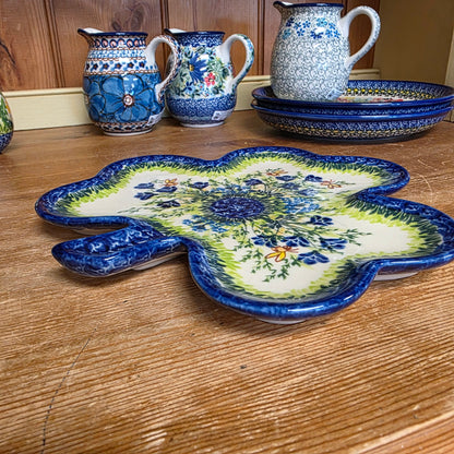 Tray ~ Clover 8.5" Blue Bee