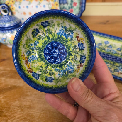 Bowl 4" wide Blue Bees 553