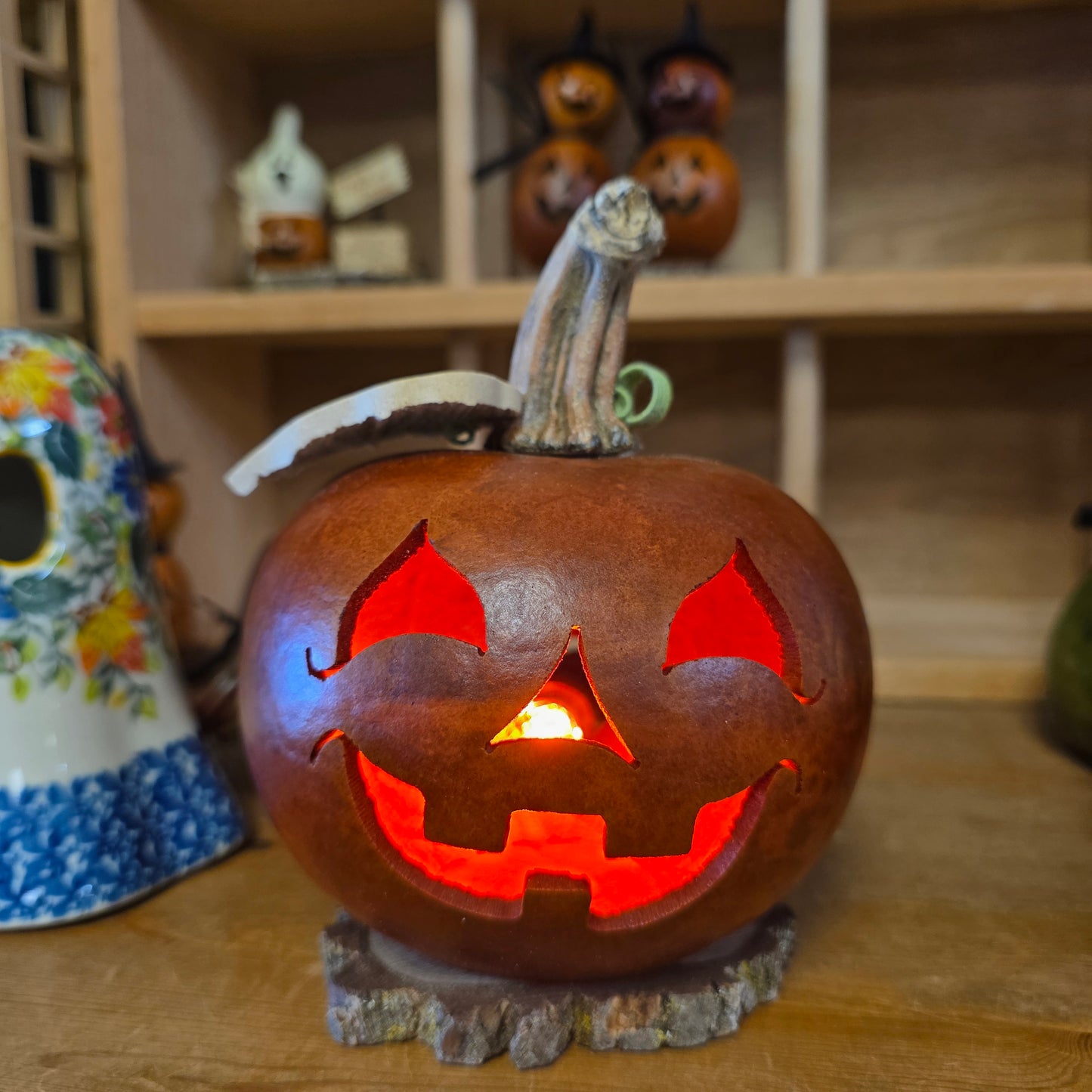 Gourd - Lucas Lit with electric light