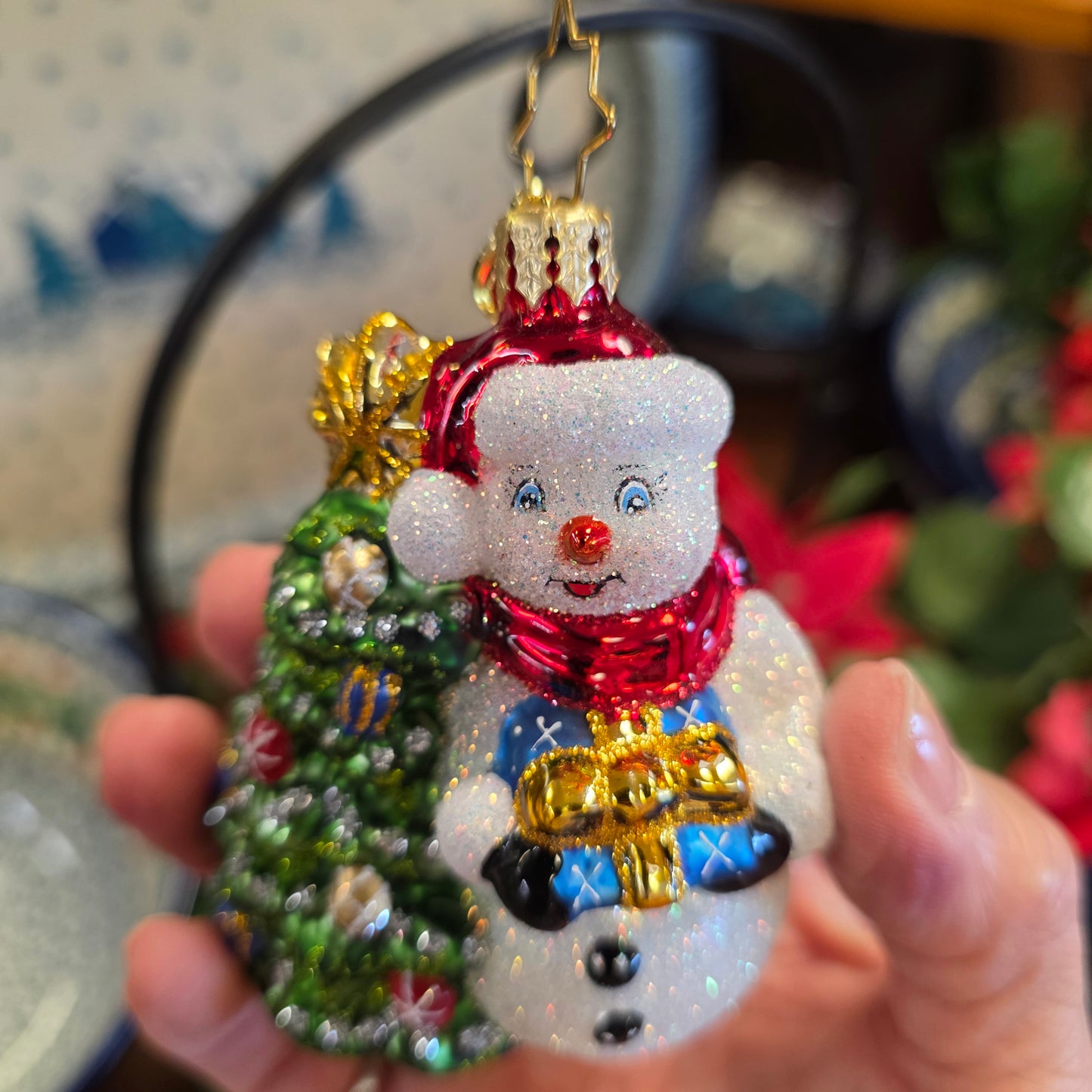 Ornament Radko ~ Snowy & Bright! Gem Snowman 3"