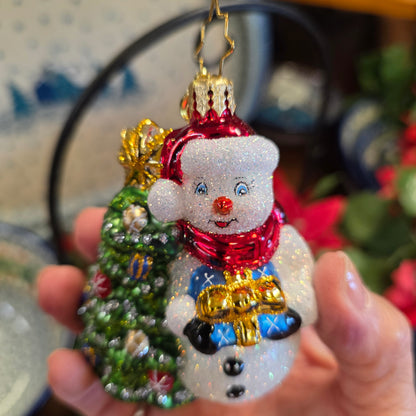 Ornament Radko ~ Snowy & Bright! Gem Snowman 3"