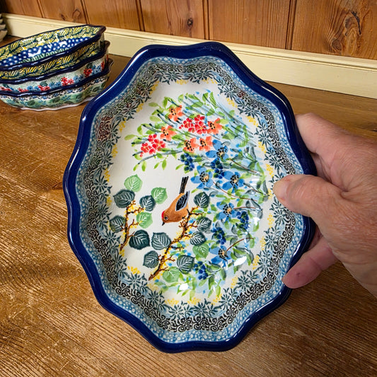 Bowl   Oval Fluted   6" x 7.5" A27-U5098  U4 pf0526