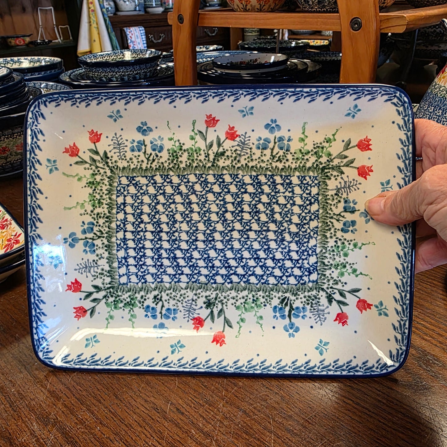 Platter   Rectangular   9.5"   2903X ~ Tulip Horizon