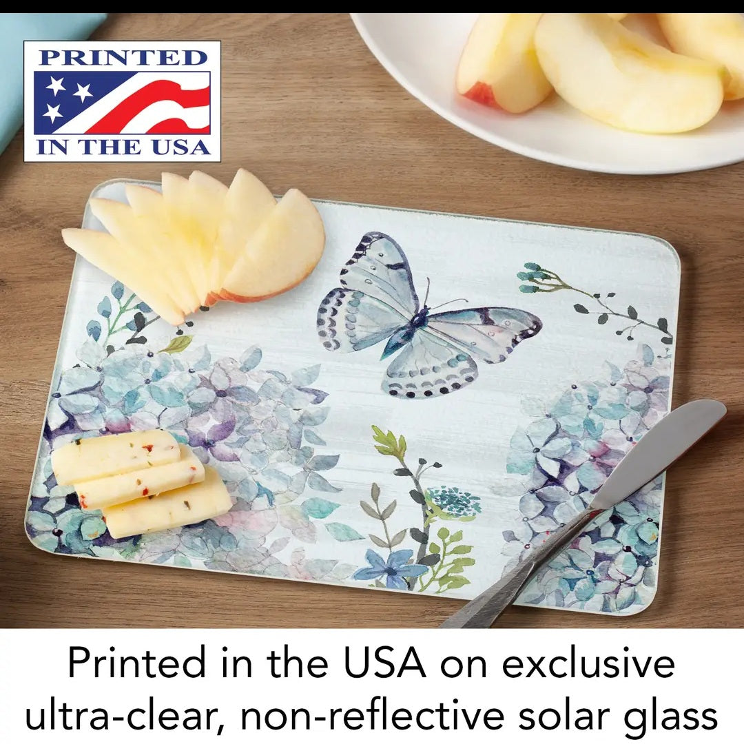 Cutting Board Butterfly / Counter Saver Glass 8" x 10". **Not Polish Pottery