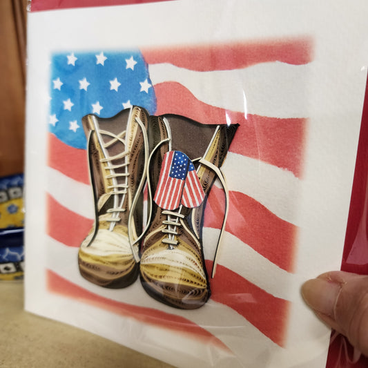 Card ~ US-BOOTS Quilling Card