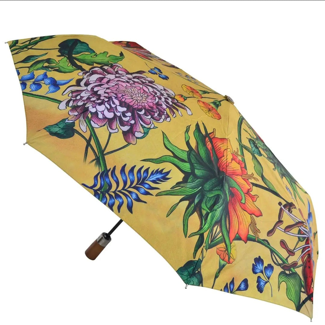 Anuschka ~ Umbrella ~ yellow / tropical flowers