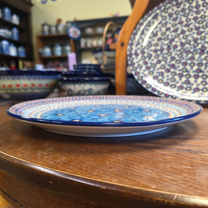 Platter Round ~ 12"    G75-U408C  U4 pf0526 Blue Jacek Chyla