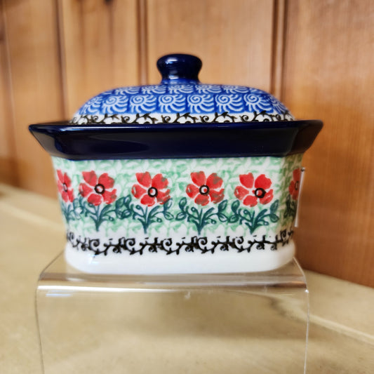 Covered Container   3.25"H x 3.5"W x 4.5"L    1916X ~ Maraschino