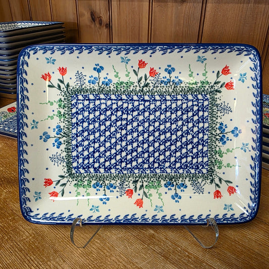 Platter Rectangular 9.5" x7" 111-2903X  Tulip Horizon pf0526