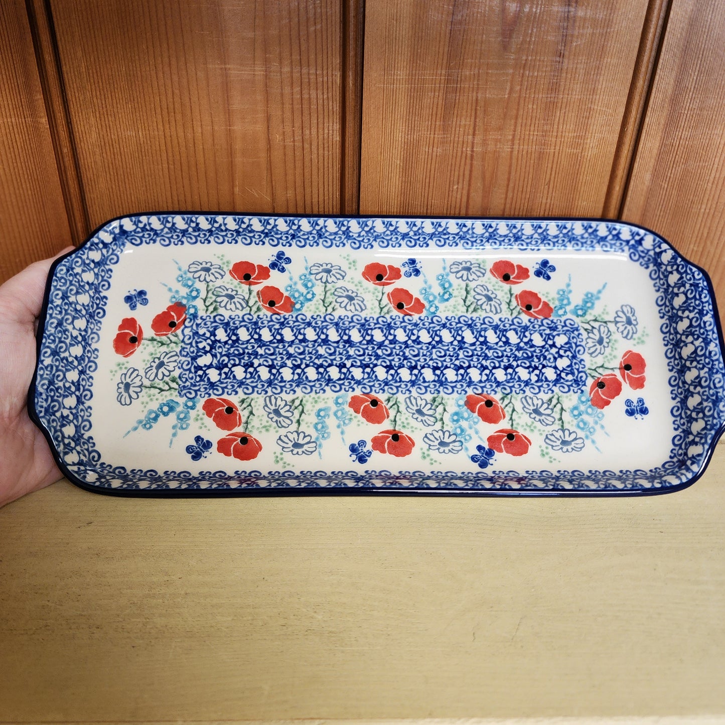 Tray   5.5" x 12"  410-2901X  Red Poppy Garden pf0526