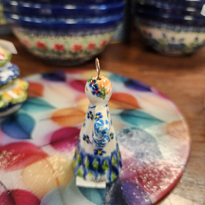 Angel ~ dot flowers 2.5" ornament