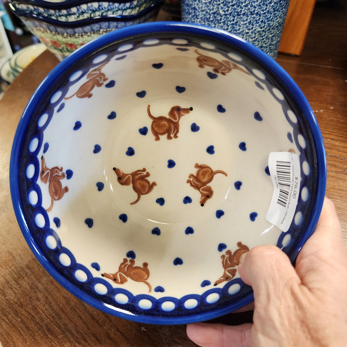 Bowl ~ 6" ~ Dachshund 1324 Heart Butt