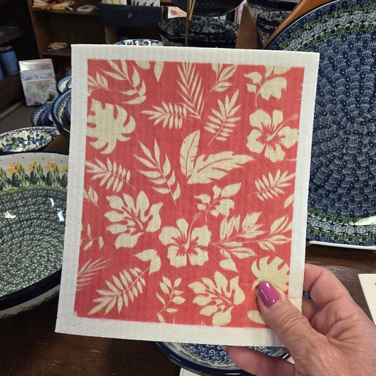 Dishcloth Red Tropic (Swedish Dishcloth)