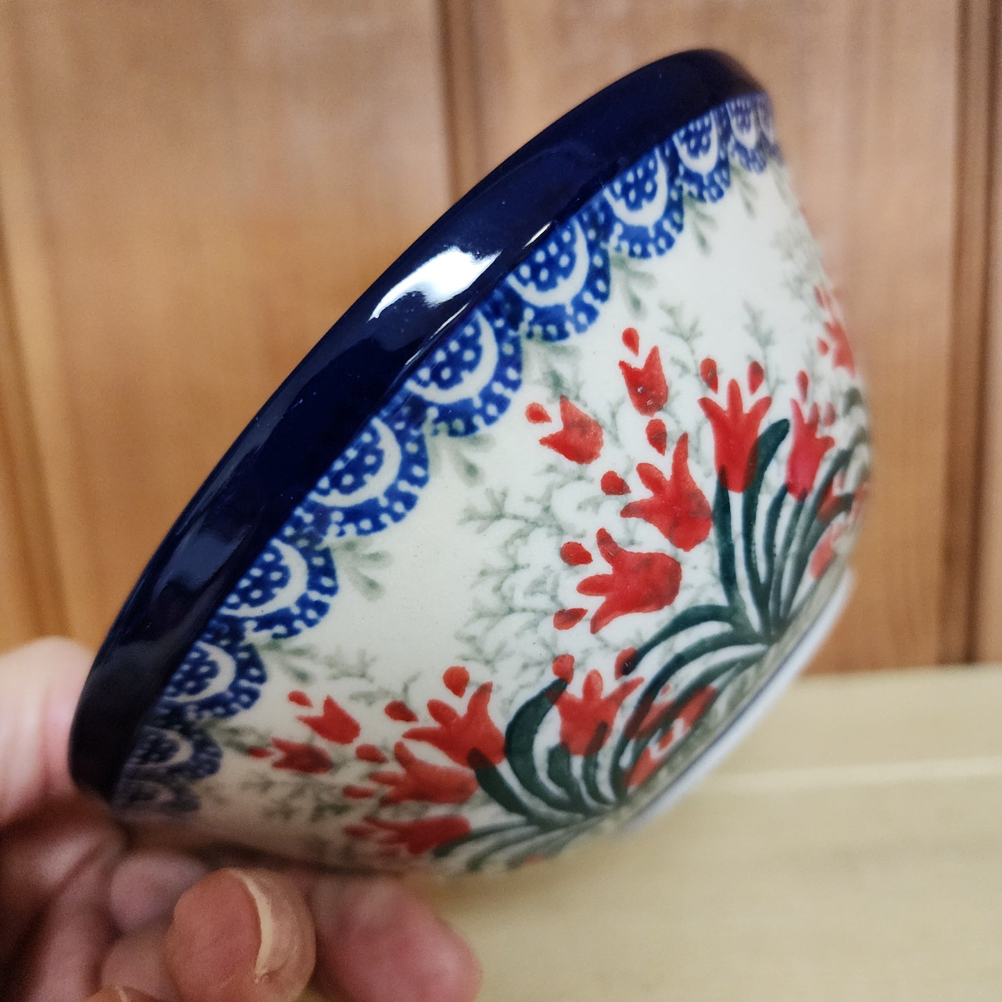 Bowl   Nesting Salad/Cereal   5.5" W   1437X ~ Crimson Bells