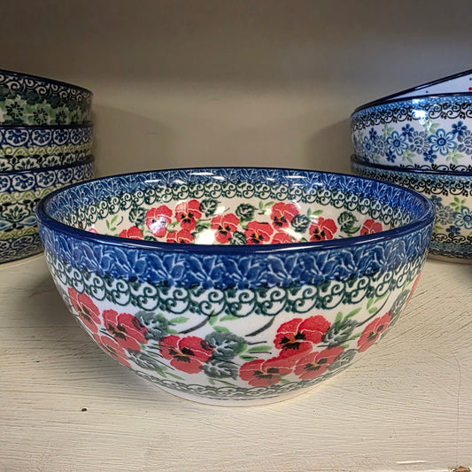 Bowl   Soup/Salad   6.25"   2538X ~ Red Pansy