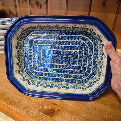 Baker   Covered Casserole   9.5" x 12" 665-0614X  Blue Spring Daisy pf0526