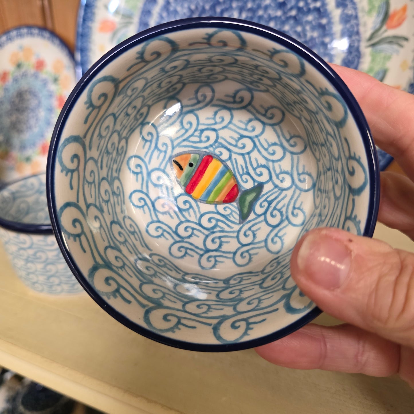 Bowl ~ Ramekin ~ 3.75" 409-2540 Rainbow Fish