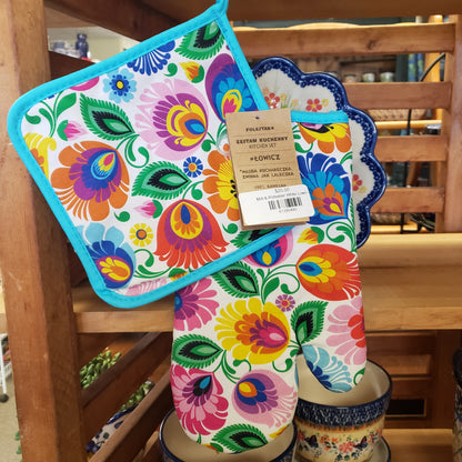 Mitt & Potholder White Lowicki